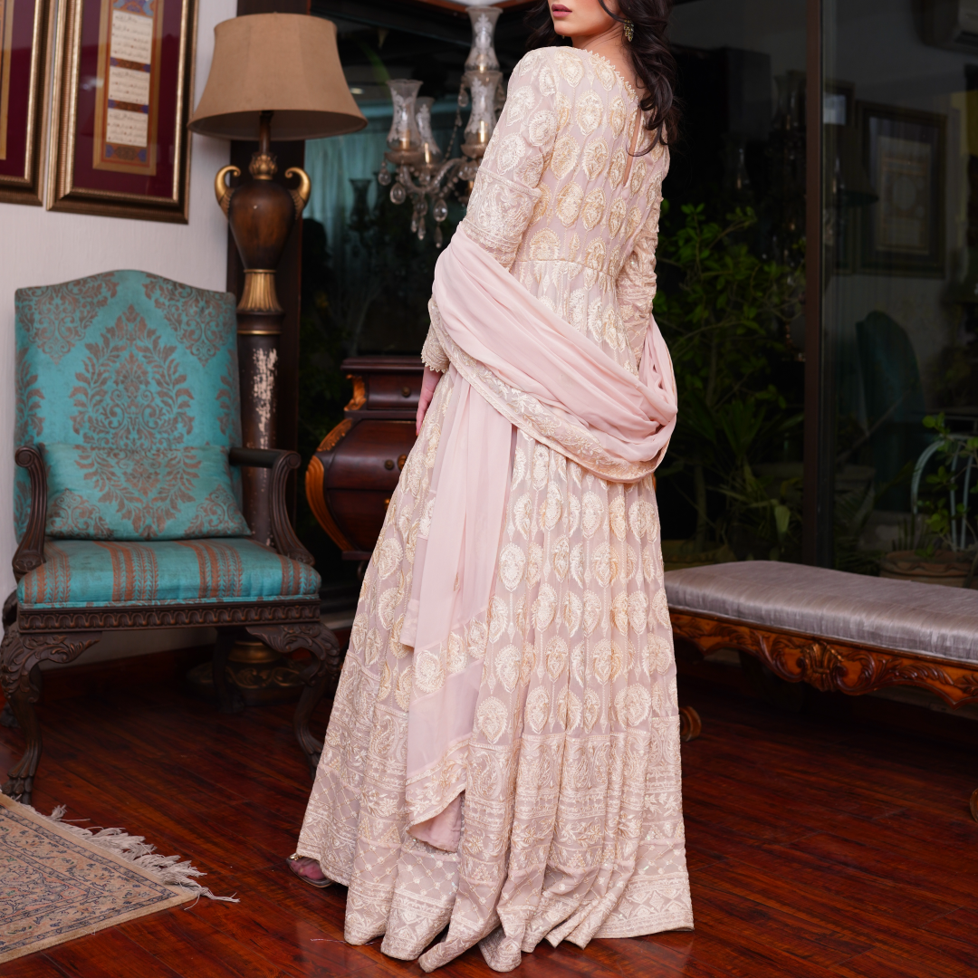 Ivory Bloom Anarkali Set