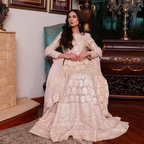 Ivory Bloom Anarkali Set