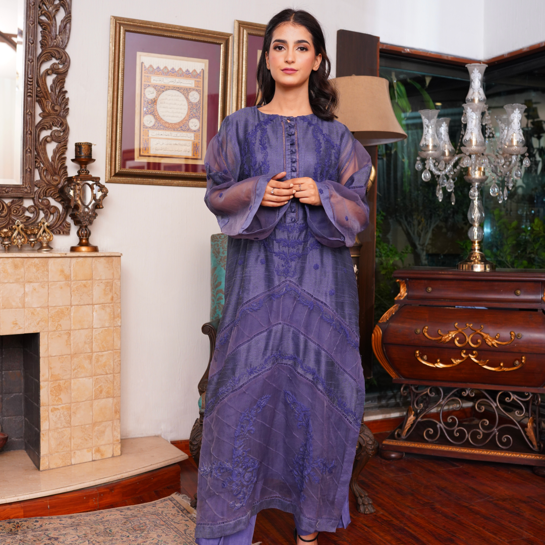 Iris — Embroidered Organza 3-Piece